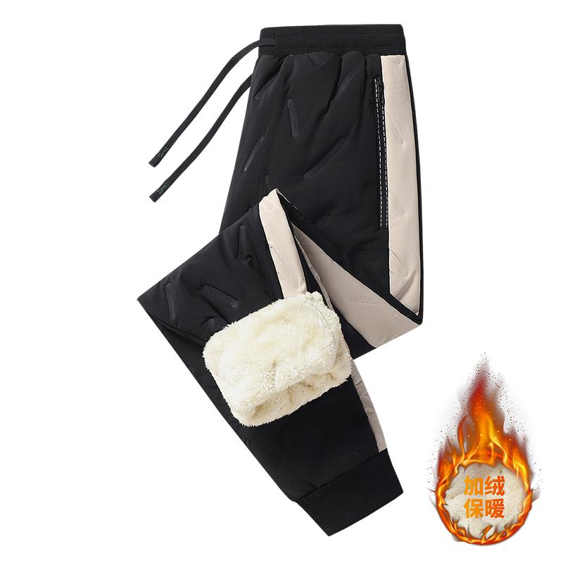 Эластичные брюки с высокой талией, однотонные, свободные, спортивные, повседневные, мужские брюки на завязках