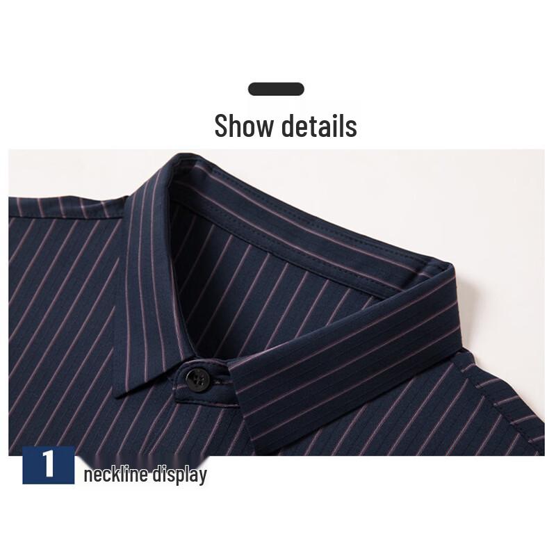 ROMON Мужская полосатая рубашка business casual с коротким рукавом