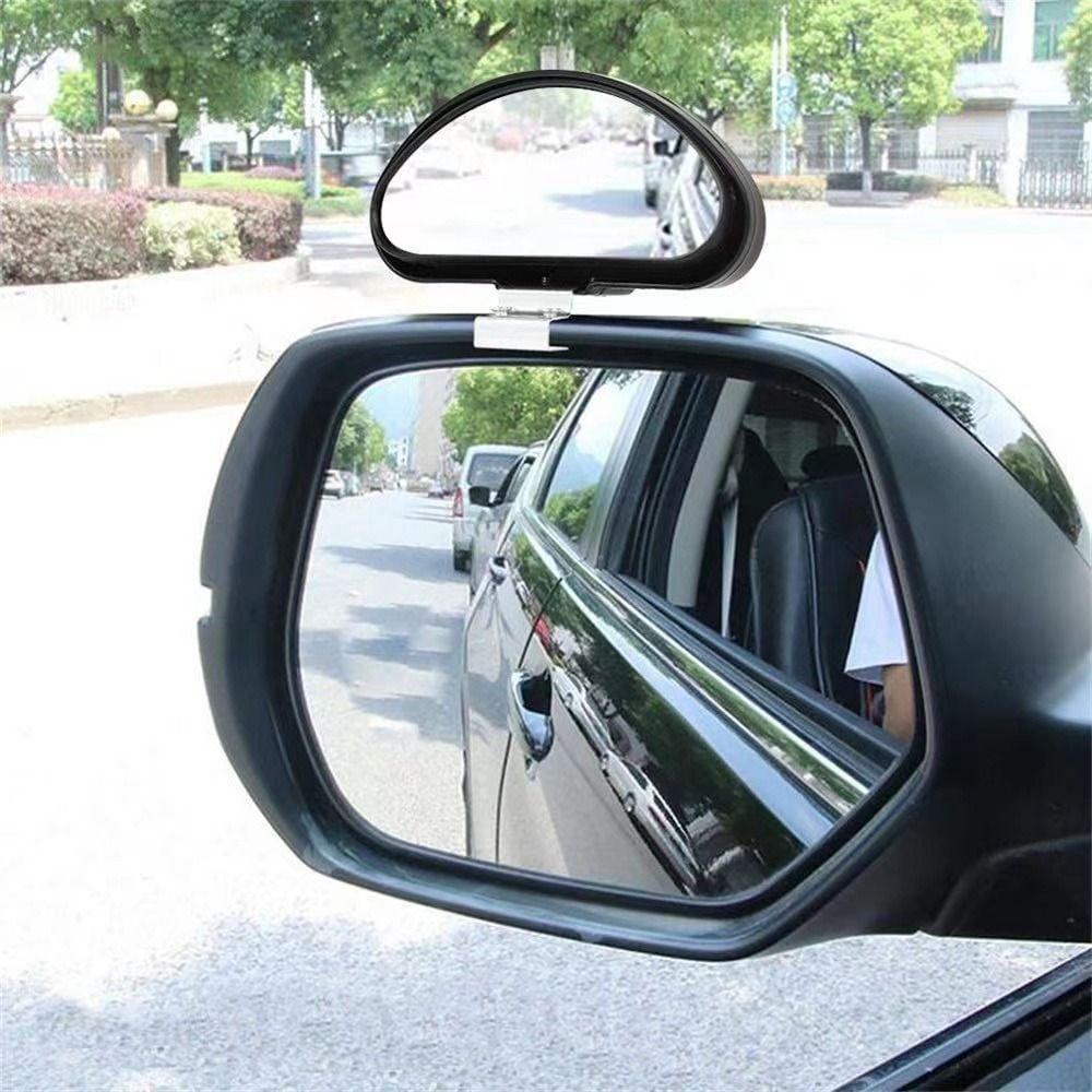 2Pcs Adjustable Car Rear View Mirror 360 Degree Reversing Auxiliary Mirror Car Observation