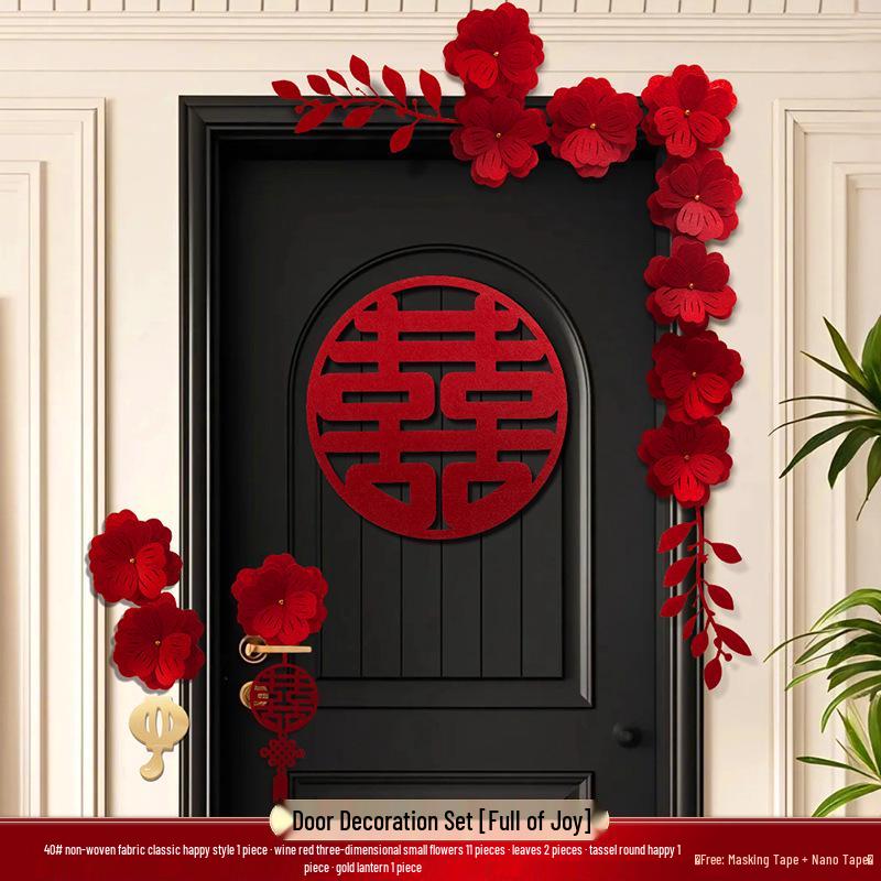 3D Свадебные фонари «Двойное счастье» для украшения - Подвесные украшения для свадебной комнаты, потолка гостиной, стороны жениха и невесты.