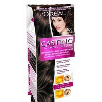 Coloration - L'OREAL - Casting Crème Gloss 500 - Châtain Clair - Sans Ammoniaque - Texture Crème