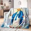 Religious Blessed Virgin Mother Mary Fleece Warm Soft Throw Blankets Fuzzy Bed Blanket for Couch, Bed, Sofa Ultra  Warm and Cozy