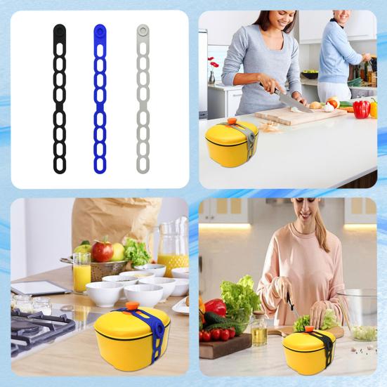 Универсальные силиконовые ремни для крышек, многоразовая эластичная лента для кастрюль, сковородок, тарелок, герметичный термостойкий ремень для предотвращения разлива жидкости