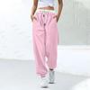 Women's Fashion Sports Color Matching Drawstring Pocket Casual Sweatpants
