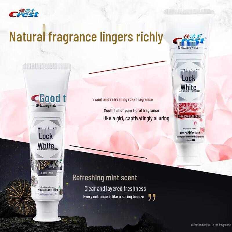 Crest Whitening Toothpaste with Rose Mineral Salt