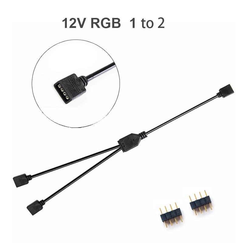 Синхронизирующий кабель для материнской платы 4-контактный 12V RGB 3-контактный 5V ARGB 1-в-2/1-в-3/1-в-4/1-в-5 Линия расширения