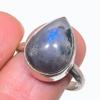 Natural Labradorite Gemstone 925 Sterling Silver Jewelry Ring Size 9 O7l82