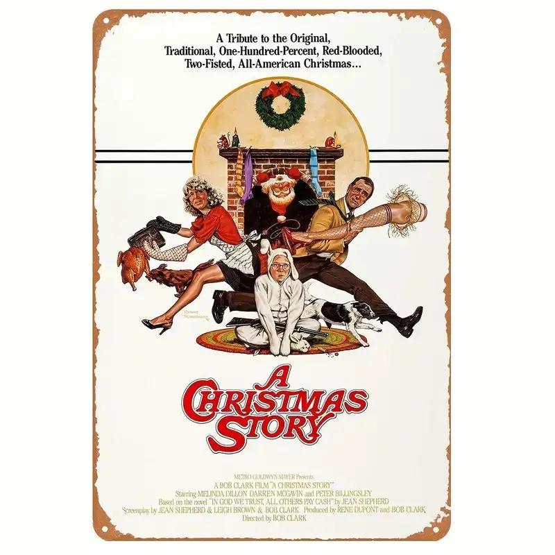 Винтажный металлический постер Рождественский эльф Металлические жестяные таблички Постеры Тарелка Красочный визуальный эффект Настенное искусство для Кафе Бара Офиса Клуба Паба