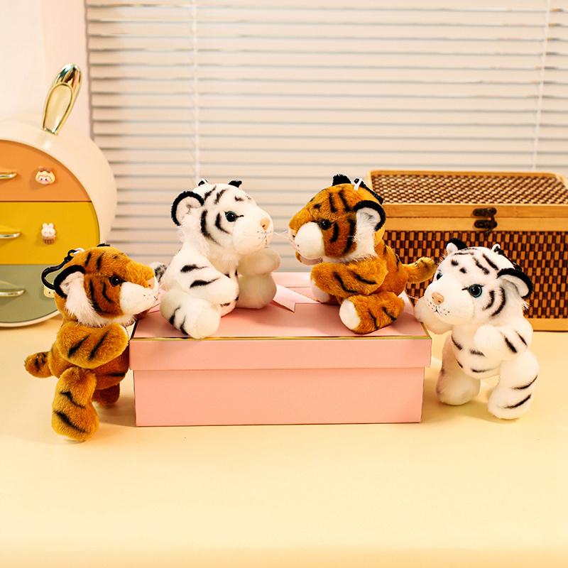 Плюшевая игрушка Симуляция Малыш Тигр Мягкая Набивная Модель Дикого Животного Лесной Белый Тигр Подушка Куклы для Детей Мальчиков Подарки на День Рождения