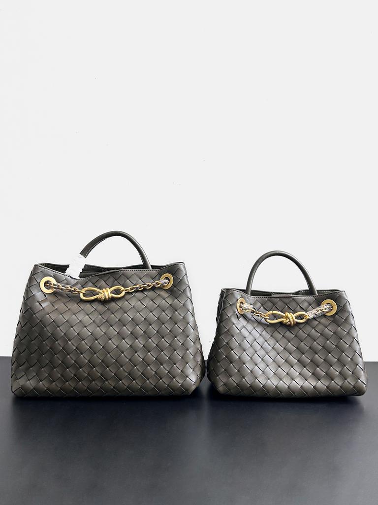 New Woven Bow Large Capacity Leather Shoulder Bag For Women Single Shoulder Diagonal Cross Handbag