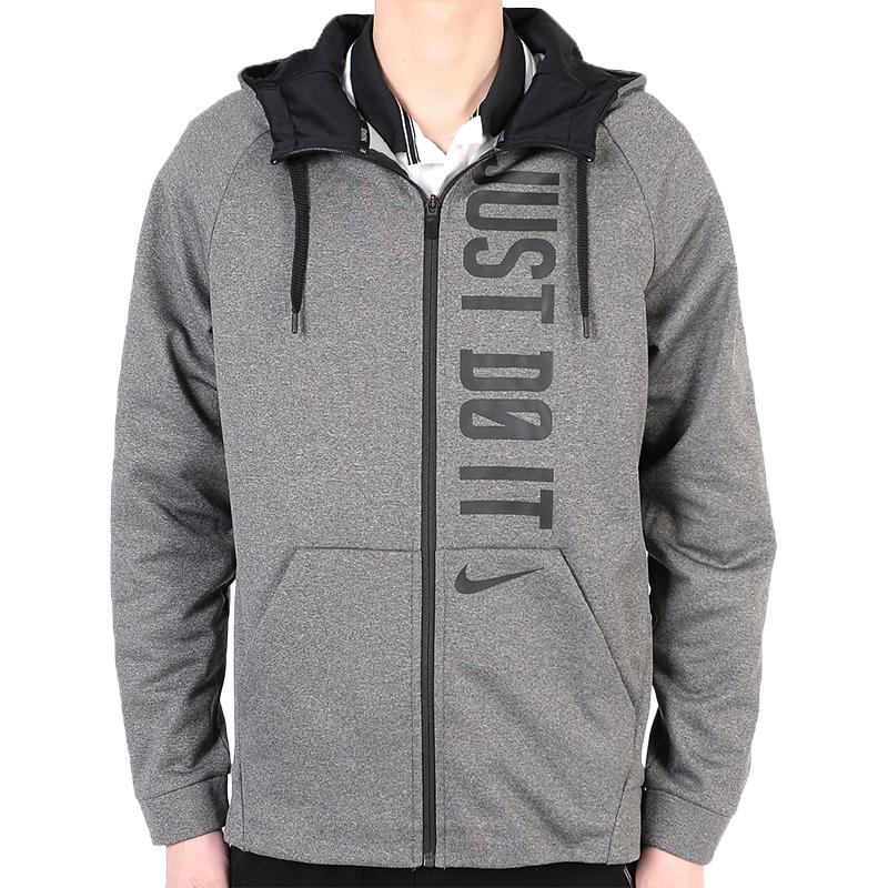 Nike Мужская куртка с капюшоном, застежкой-молнией и длинными рукавами, с логотипом и буквами, артикул 904922-071