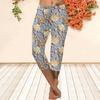 Pants Summer Short Leggings Cropped Skinny Trousers Plus Size Leggins Ladies Slim 3D Hammer Rose Print Pants