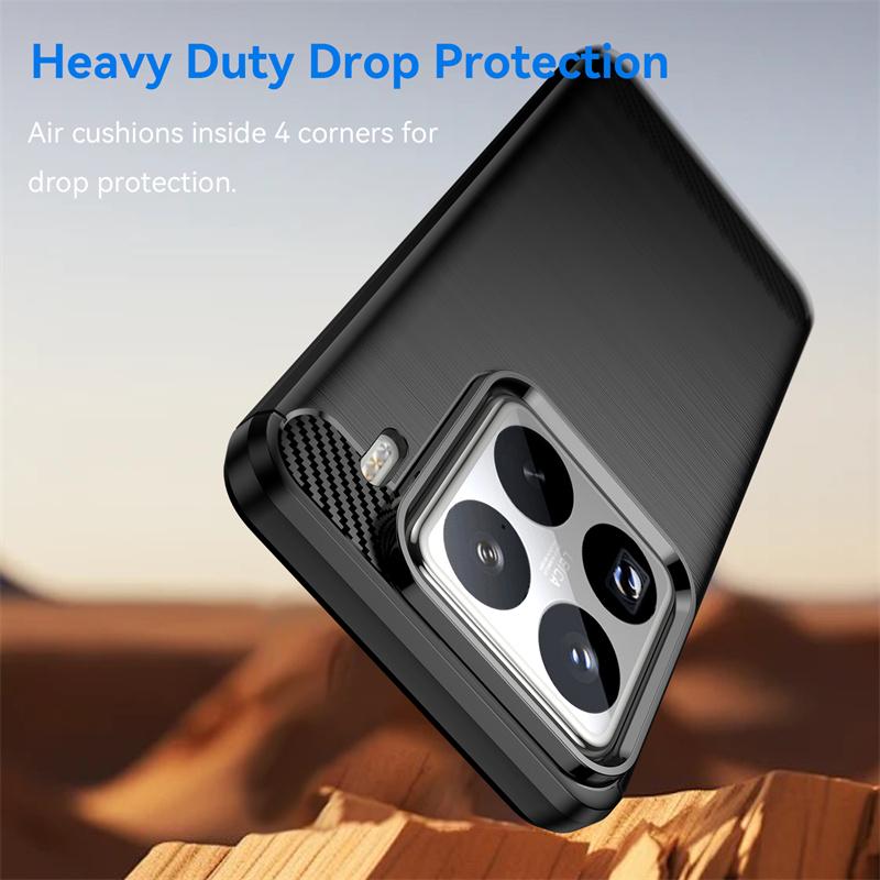 For Xiaomi 15 Pro Case Xiaomi 15 15 Pro 5G Cover Shockproof Brushed TPU Silicone Protective Phone Back Cover For Xiaomi 15 Pro