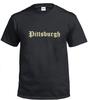 Футболка Pittsburgh Thug Черно-золотая Streetwear Староанглийский Оригинальная футболка