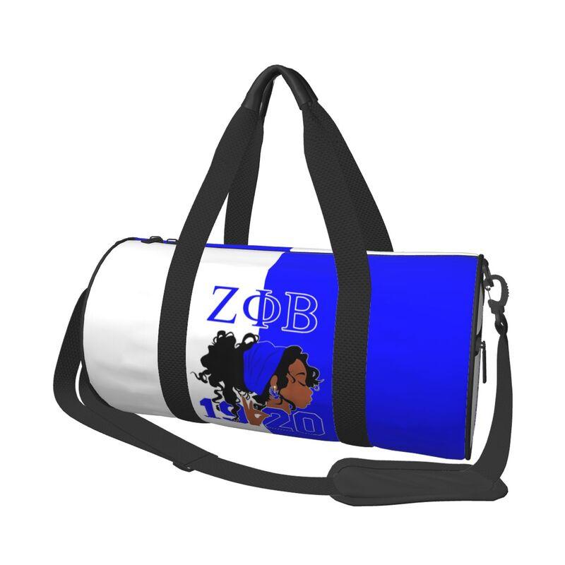 Zeta Phi Beta 1920 Print Travel Duffel Bag Waterproof Lightweight Sport Yoga Gym Bag Workout Overnight Luggage Bags for Women