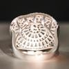 Huitan Special Spiral Design Women Ring Full Brilliant Cubic Zirconia Delicate Lady Accessories Trendy Jewelry for Party WeddingGood product
