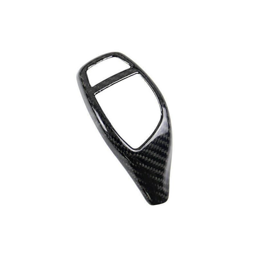 Carbon Fiber Look ABS Gear Shift Knob Cover Trim For BMW 1 2 3 4 5 6 Series LHD