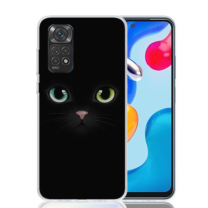 Чехол для телефона с рисунком милого котенка в стиле мультфильма для Xiaomi Redmi Note 15 14 13 12S 12 Pro Plus 11S 11E 11 11T 10S 10 Арт Мягкий Чехол с узором R