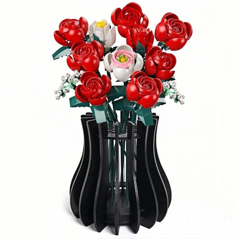 Деревянный набор ваз для роз/вишни/цветения/подсолнуха, для ботанической коллекции, стильная домашняя ваза, настольное украшение, подставка-пазл