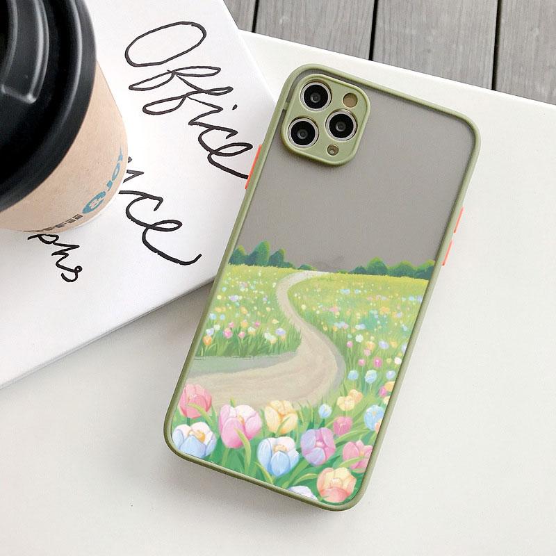 Field Flower Jungle Fresh Scenery Phone Case For iphone 16 14 11 12 13 15 Pro Max Mini 7 8 Plus SE2 XR XS Shockproof Cover Funda