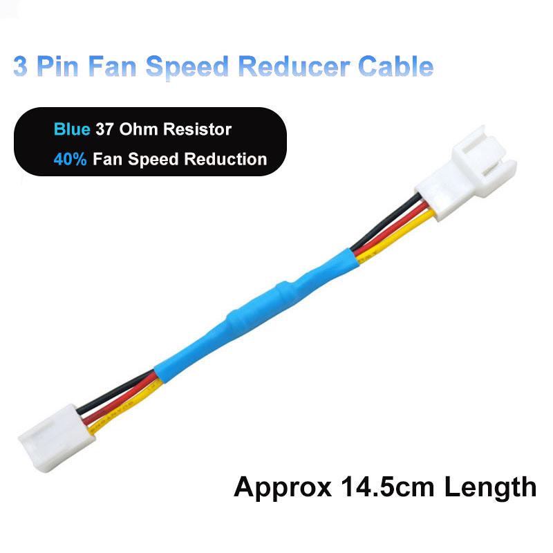 4 Pin PWM Fan Resistor Cable CPU Chassis Fan Speed Reducer 4Pin Male to Female Extension Cable Reduce Fan Speed Noise