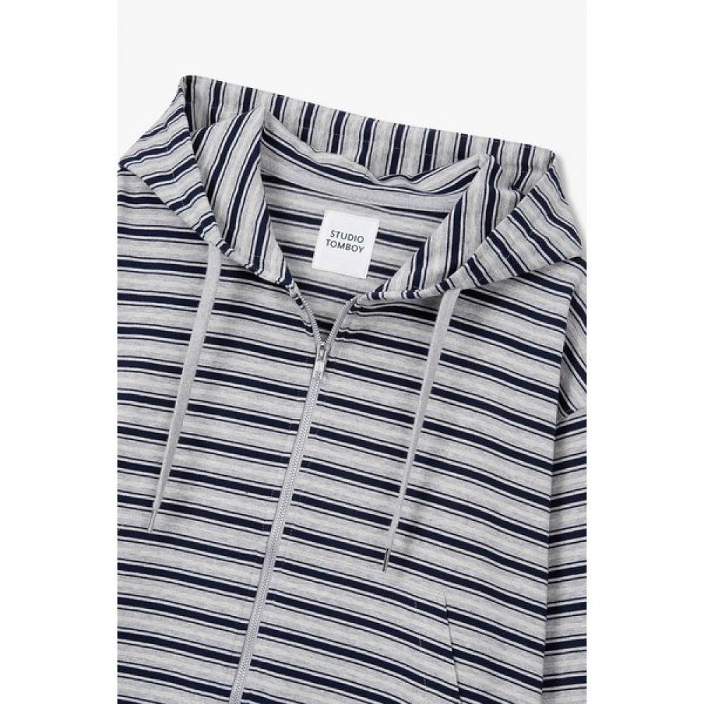 Studio Tomboy Stripe Zip Up Hoodie 9176213986