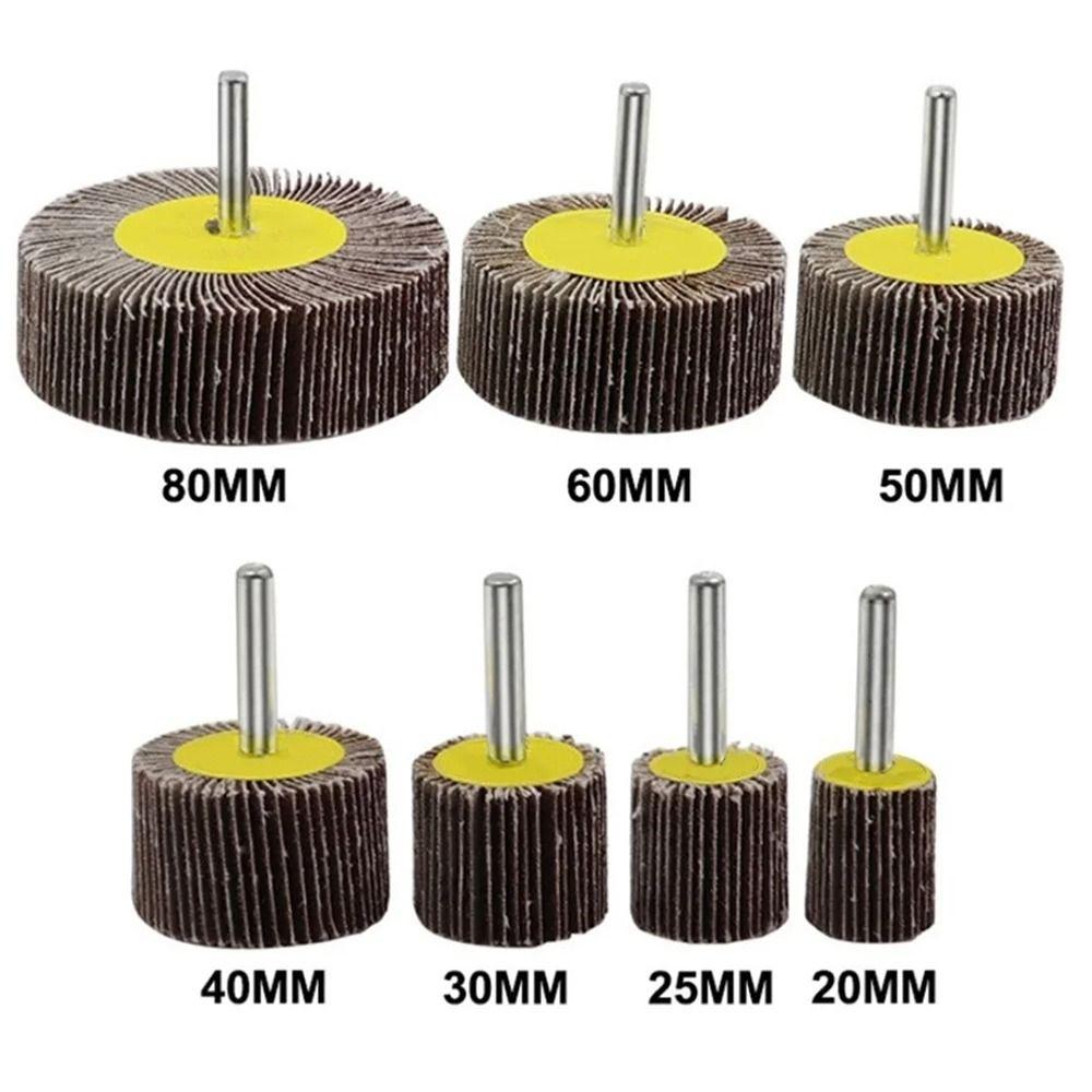 1Pcs 6mm Shank Grinding Wheel Abrasive Sandpaper Polishing Disc Sanding Flap Wheel For Drill