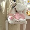With Plush Pendant Children Backpack Plush Cartoon Shoulder Bag Pudding Crossbody Bag  Students