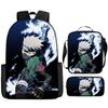 NARUTO Наруто Аниме Школьный Набор 3 Предмета Рюкзак Сумка Через Плечо Ниндзя Студенческий Рюкзак
