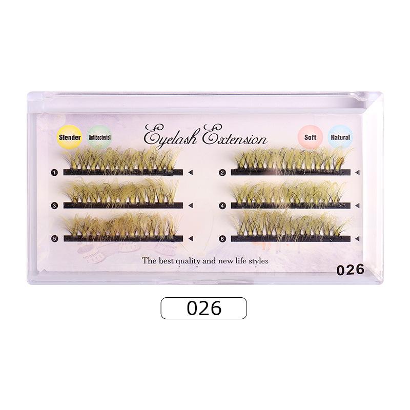 Европейские и американские цветные норковые волосы, накладные ресницы, плотный ряд, плотный завиток, беспорядочные привитые ресницы