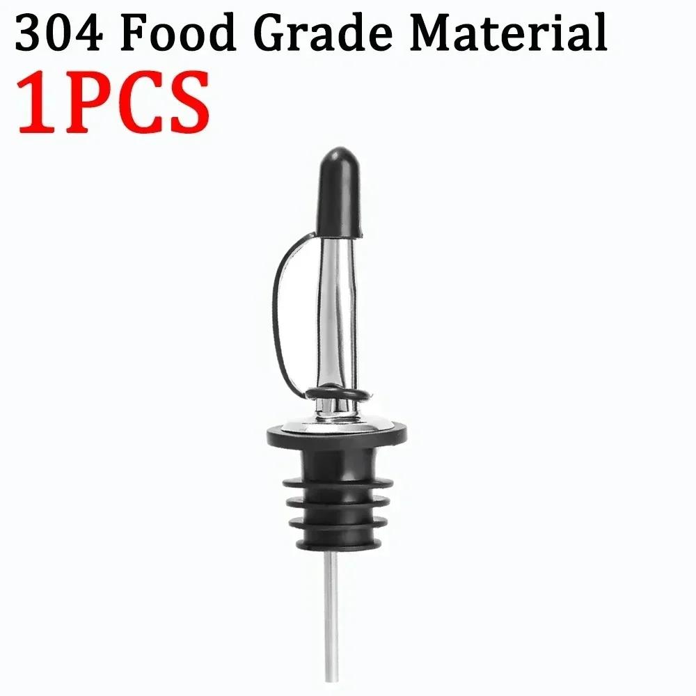 Stainless Steel Wine Pourer Olive Oil Stopper Cap Dispenser Spout Sauce Vinegar Auto Open Pourer Nozzle Wine Liquor Bottle Plug 7
