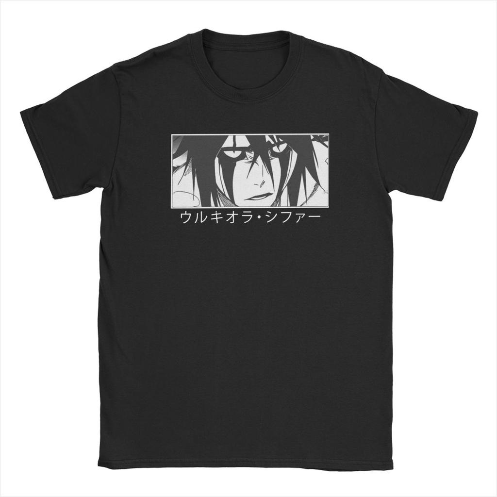 Ulquiorra Cifer Anime Bleach T Shirts Men's Cotton Funny T-Shirt Crew Neck Tee Shirt Short Sleeve Clothing 4XL 5XL 6XL