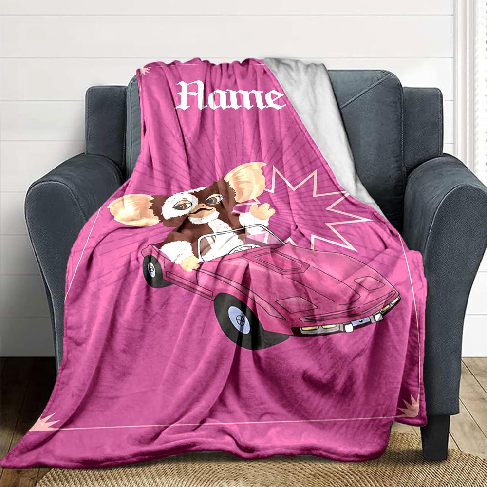 Custom Name Mysterious Creature Portrait blanket for Couch & Bed, Plush Cozy Fuzzy Blanket Super Soft & Warm Blankets for Fall and Winter. 0908141