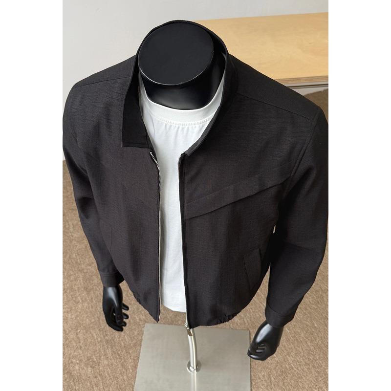 Hong Kong Style Loose Fit Men S Plus Size Long Sleeve Jacket