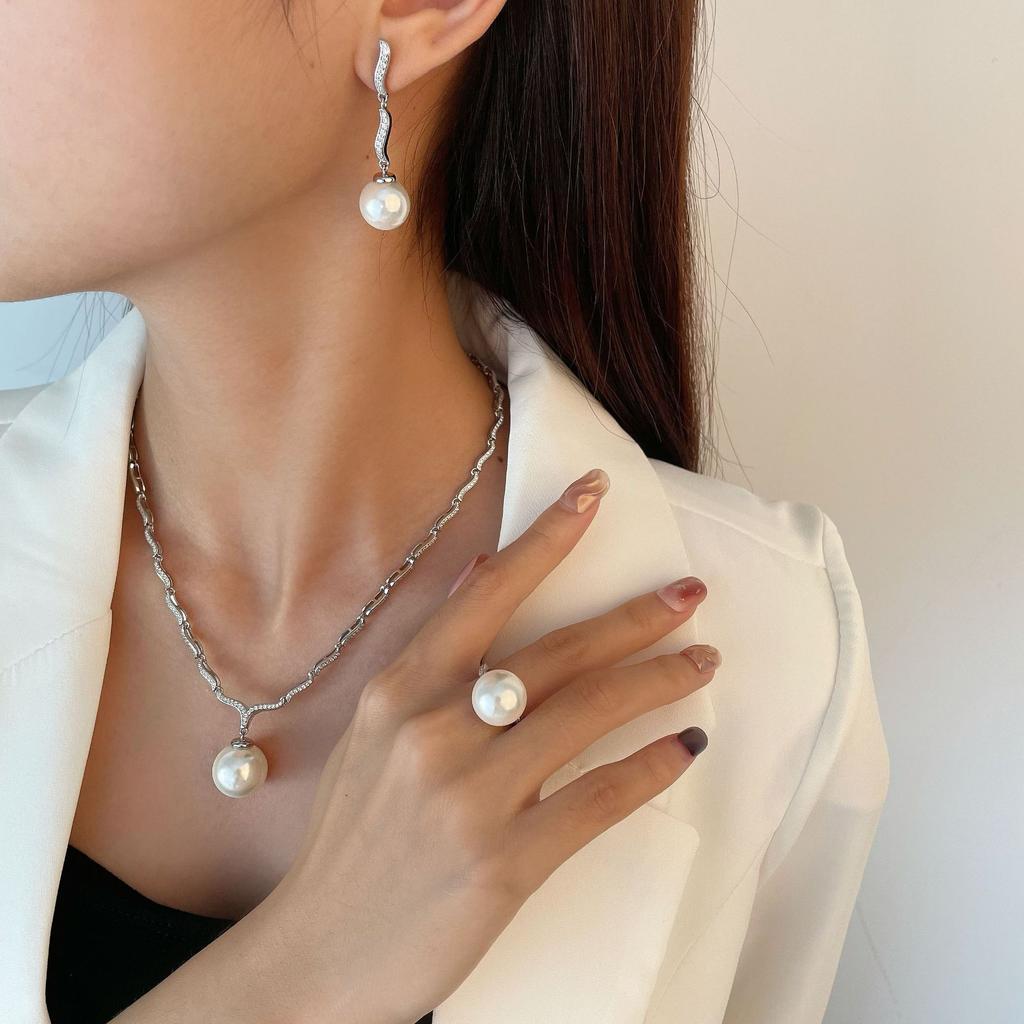 Gica Gema Жемчужные ожерелья с высокоуглеродистыми бриллиантами, стерлинговое серебро 925 пробы, 16 мм, кулон, уникальный дизайн, романтические ювелирные украшения, подарки для свадебной вечеринки, новая тенденция