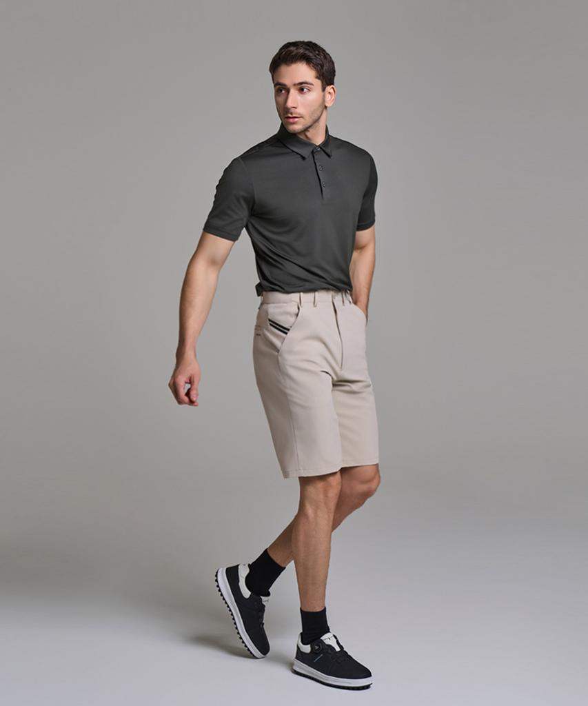 DOWNBLOW [2Pack] Men'S Functional Sports Golf Wear Magic Banding Stretch Formal Knee-Length Shorts Db4204M