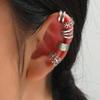 European & American Style 5-Piece Non-Pierced Ear Cuff Set: High-End Leaf C-Shaped Clips for Luxurious Versatility