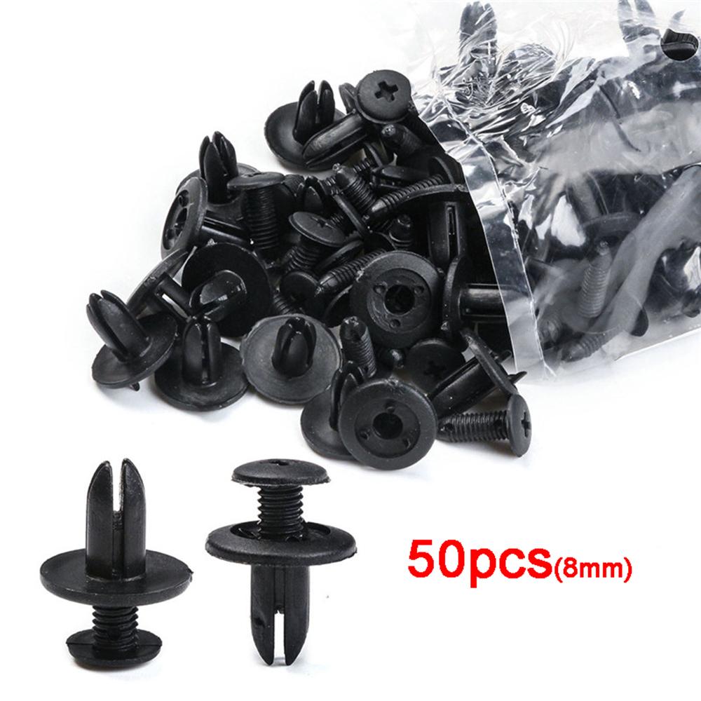 50 / 100Pcs Car Clip Bumper Fender Push 6mm 8mm Rivet Retainer Plastic Fastener Clip Automotive spare parts Car Rivet Fasteners