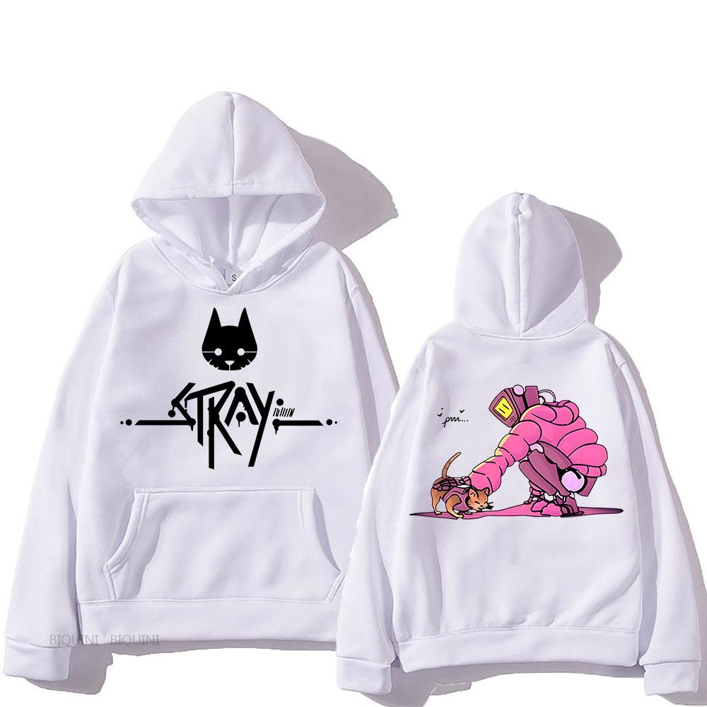 Cartoon Street Cat Hat Sweatshirt Comfortable Printed Men's Sweatshirt Harajuku Unisex Cartoon Hat Sweatshirt