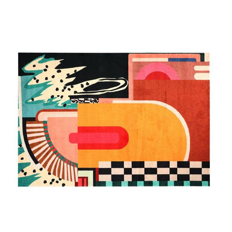 Living Room Carpet Colorful Abstract Art Style Bedroom Bedside Sofa Floor Mat Soft Velvet Rug Large Area Home Decoration Carpets