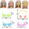 20 Pcs Doll Hangers Plastic Clothes Holder for Barbie Doll Accessories Kid Toy
