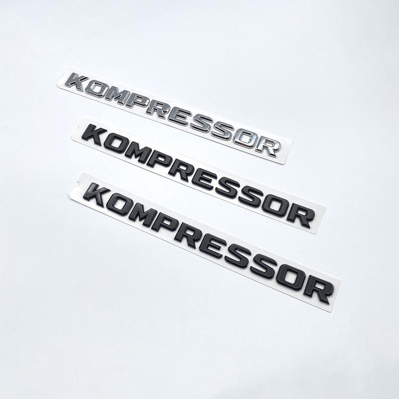Для Mercedes Benz Kompressor эмблема задний багажник, значок с надписью, хромированный черный логотип, наклейки CLK SLK SL CLS ML ABCSR Class