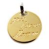 [L1699] - Gold Plated 'Big Kisses Mom' Pendant - 20 Mm