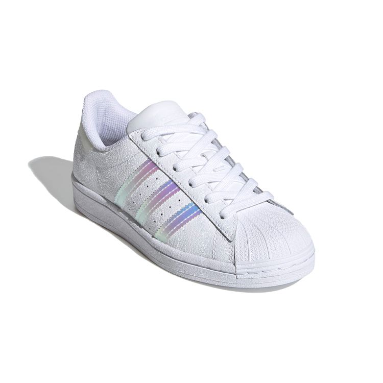 adidas Оригинальные низкие кеды Superstar для детей, белые лазерные детские кеды для скейтбординга FW0813