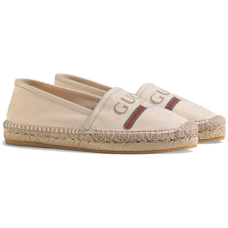 Gucci Womens Logo Canvas Espadrilles ' ' (women's sizes) / Green / Red Espadrilles 525882 9SJ10 9074