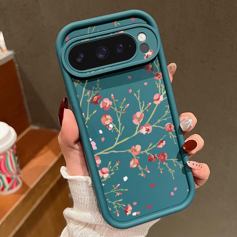 INS Ретро Цветы Мягкий ТПУ Чехол для Телефона Для Google Pixel 8 Pro 8A 9 Pro XL Ударопрочный Силиконовый Защитный Чехол Для Pixel 8 9 Pro