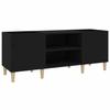 VidaXL Record Cabinet Black 121x38x48 Cm Engineered Wood 831926
