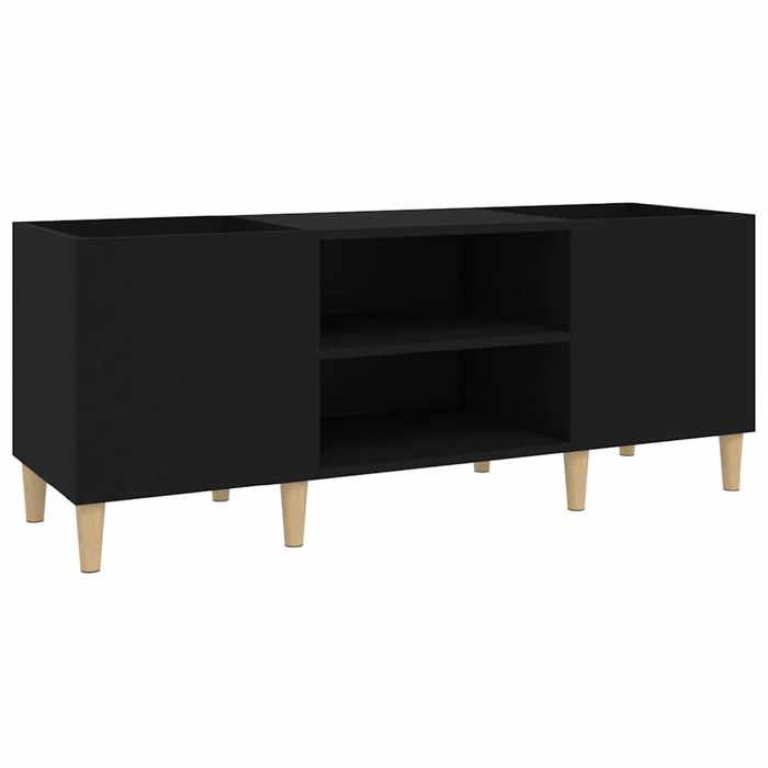 VidaXL Record Cabinet Black 121x38x48 Cm Engineered Wood 831926