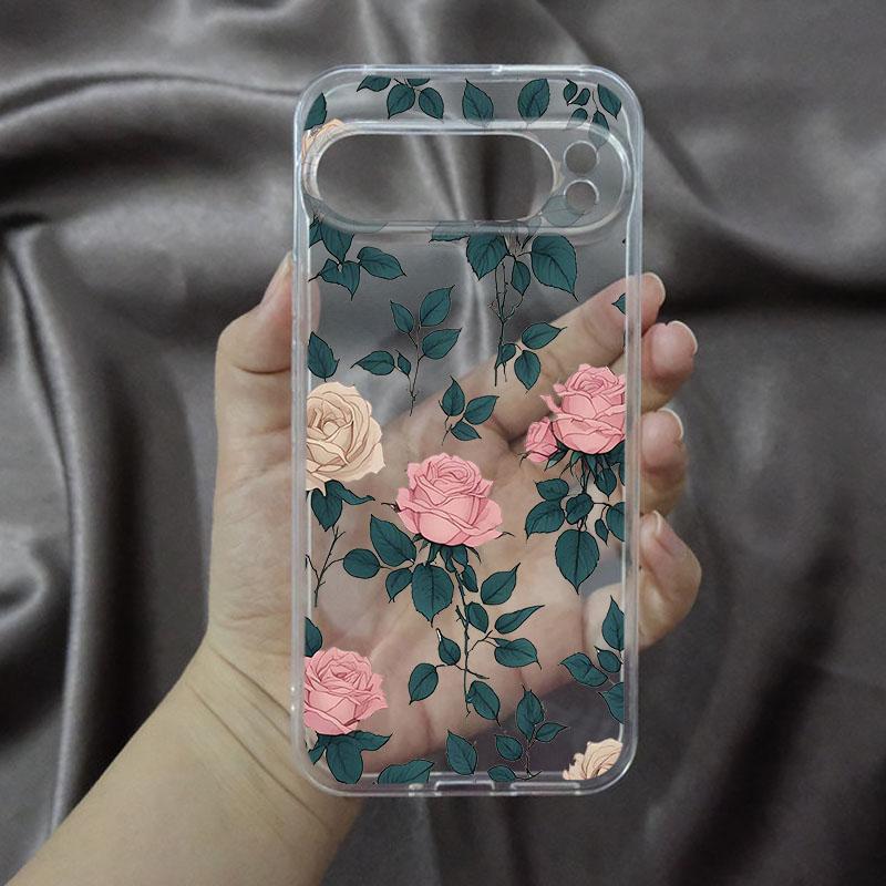 Stylish Cute Spring Flower Phone Case For Google Pixel 9 Pro XL 8 7 6 Pro 8A 7A 6A 5G Shockproof Soft Bumper Cover Fundas