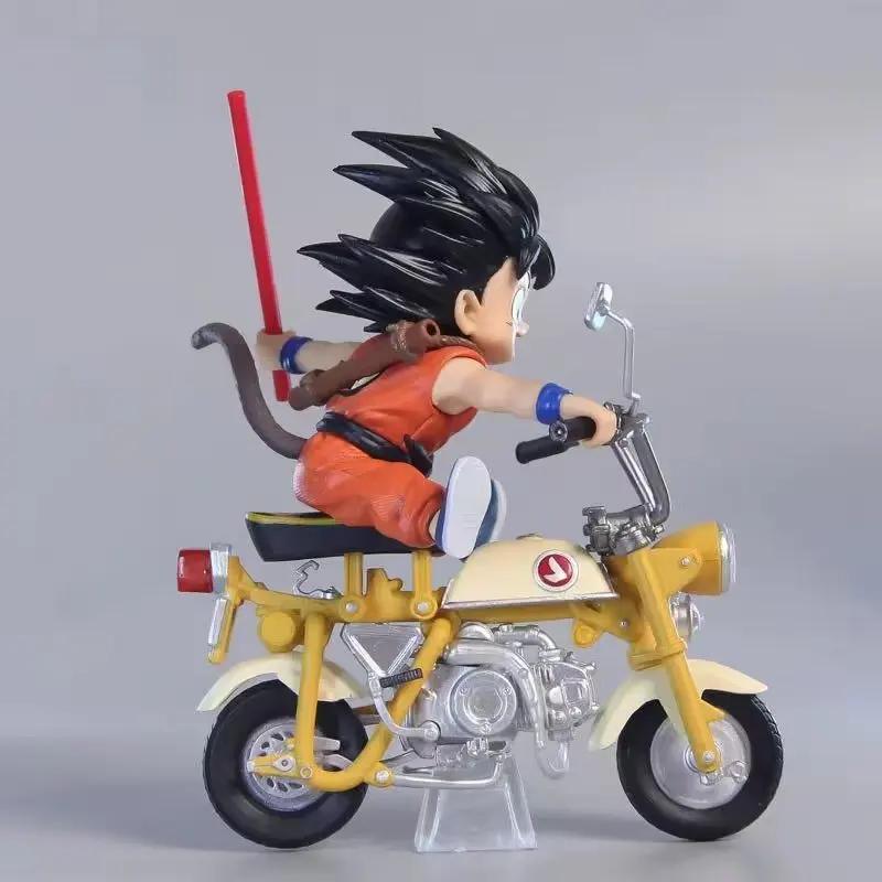 New13cm Anime Figure Son Goku Master Roshi Locomotives PVC Action Kame Sennin Motorcycle Toys for Children Collector